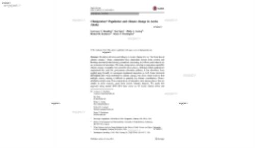 Climigration? Population and climate change in Arctic Alaska